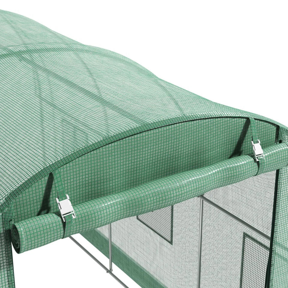 Walk-in Greenhouse Galvanised Frame Polly Tunnel Patio Garden Outdoor Polytunnel — alternate product view 8