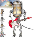 Retro Microphone Robot Desk Lamp LED Table Light Steampunk Ornament Decor Gifts — Red — product view