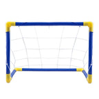 2 x Children's Football Soccer Goals, Ball, Pump Posts & Nets Indoor Outdoor Set — alternate product view 3