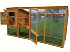 Large 8FT Chicken Coop Hen Poultry Ark House Hutch Run Nest — alternate product view 3
