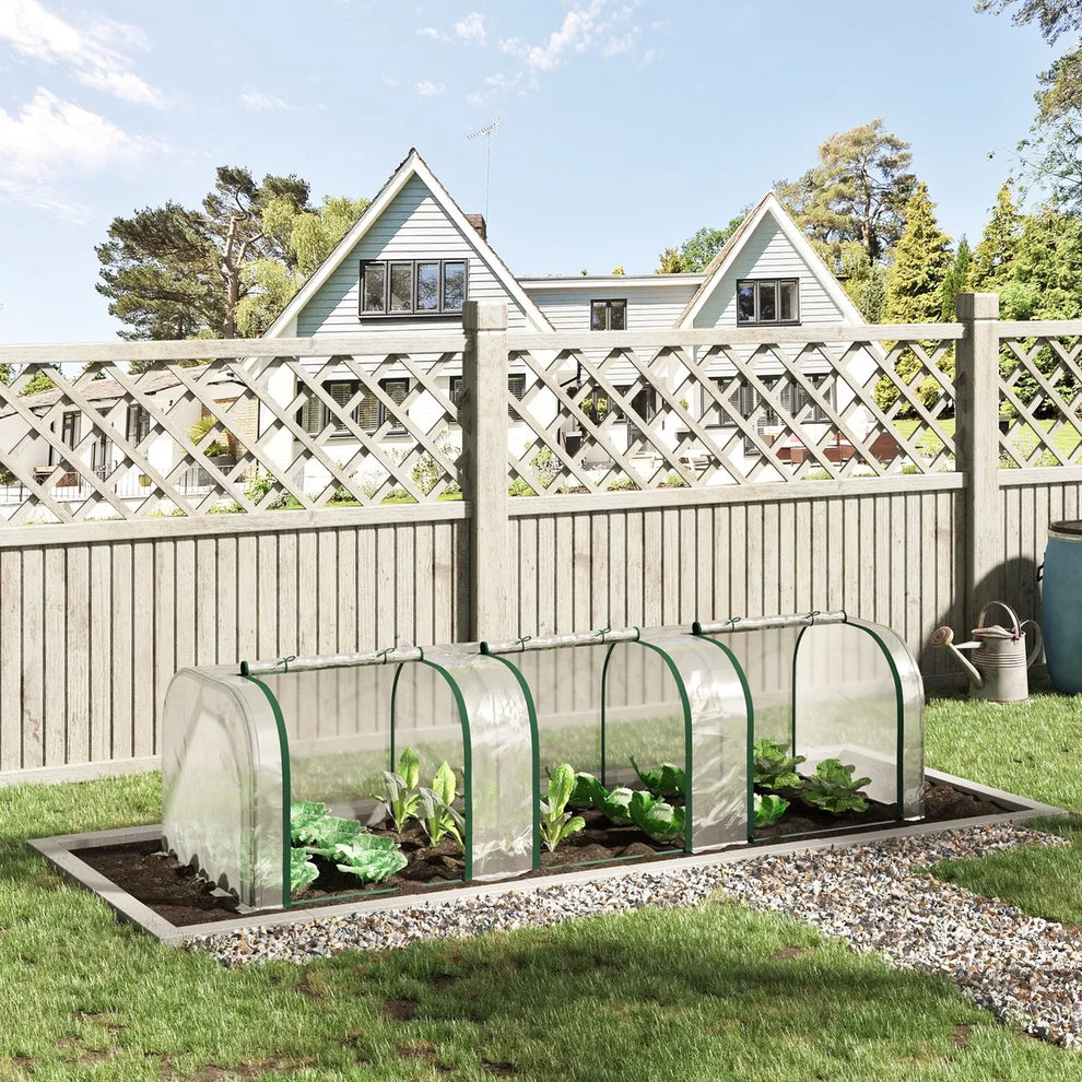 Tunnel Greenhouse Steel Frame for Garden w/ Zipper Doors — alternate product view 4