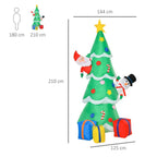 7ft Christmas Inflatable Tree LED Lighted for Indoor Outdoor Decor — on a clean white background