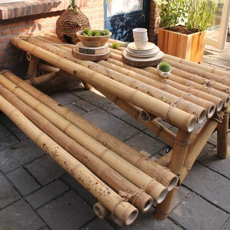 Guadua Natural Bamboo Pole 5-7cm Diameter Short Lengths Home Garden Decoration — main product view
