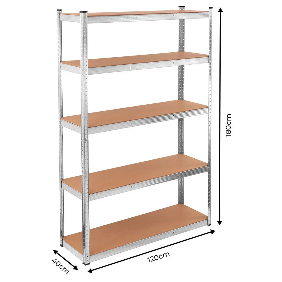 Boltless 5 Tier Racking Heavy Duty Garage Shelving Units 180x120x40 — alternate product view 2