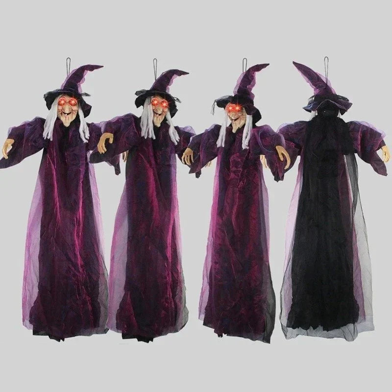 Halloween Life Size Talking Witch Animated Spooky Animatronic Witch Scary Decor — alternate product view 6