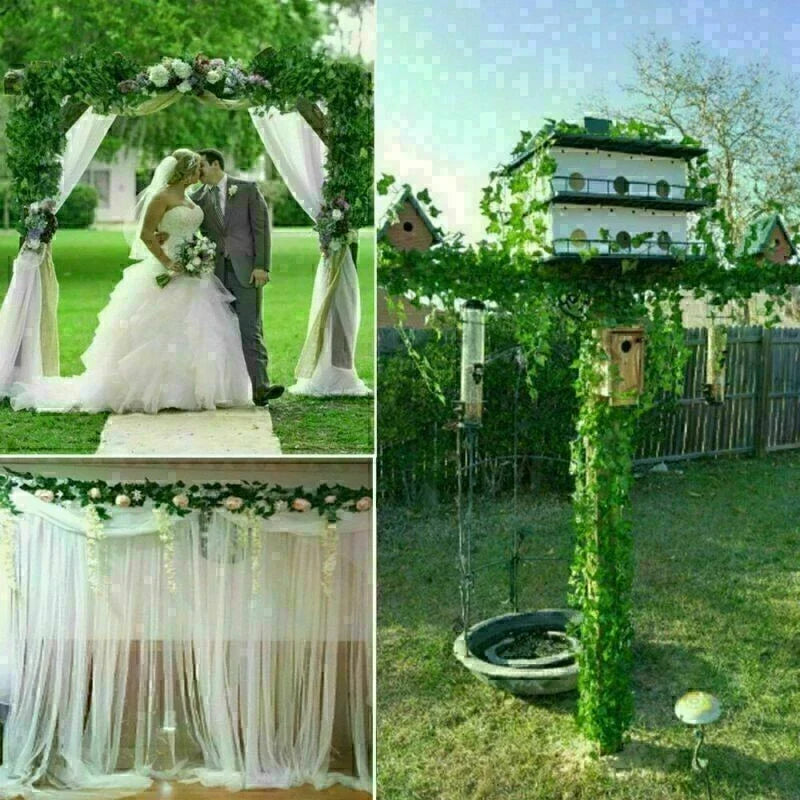 10x 2M Artificial Fake Ivy Hanging Plant Vine Leaf Greenery Garland Party Wedding Decor — alternate product view 3