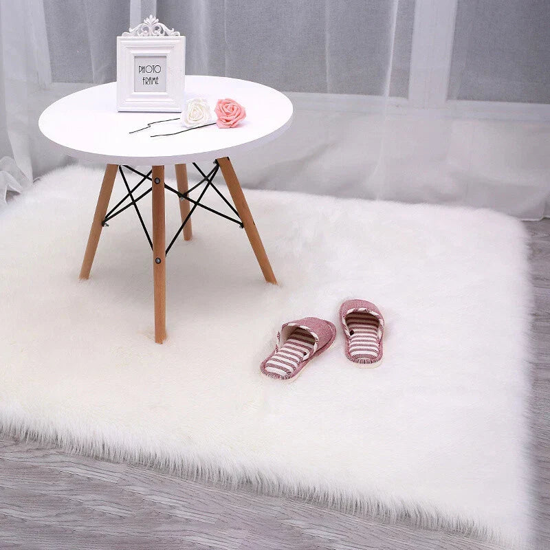Faux Fur Sheepskin Fluffy Rug Soft LivingRoom Bedroom Rectangle Carpet Floor Mat — alternate product view 2