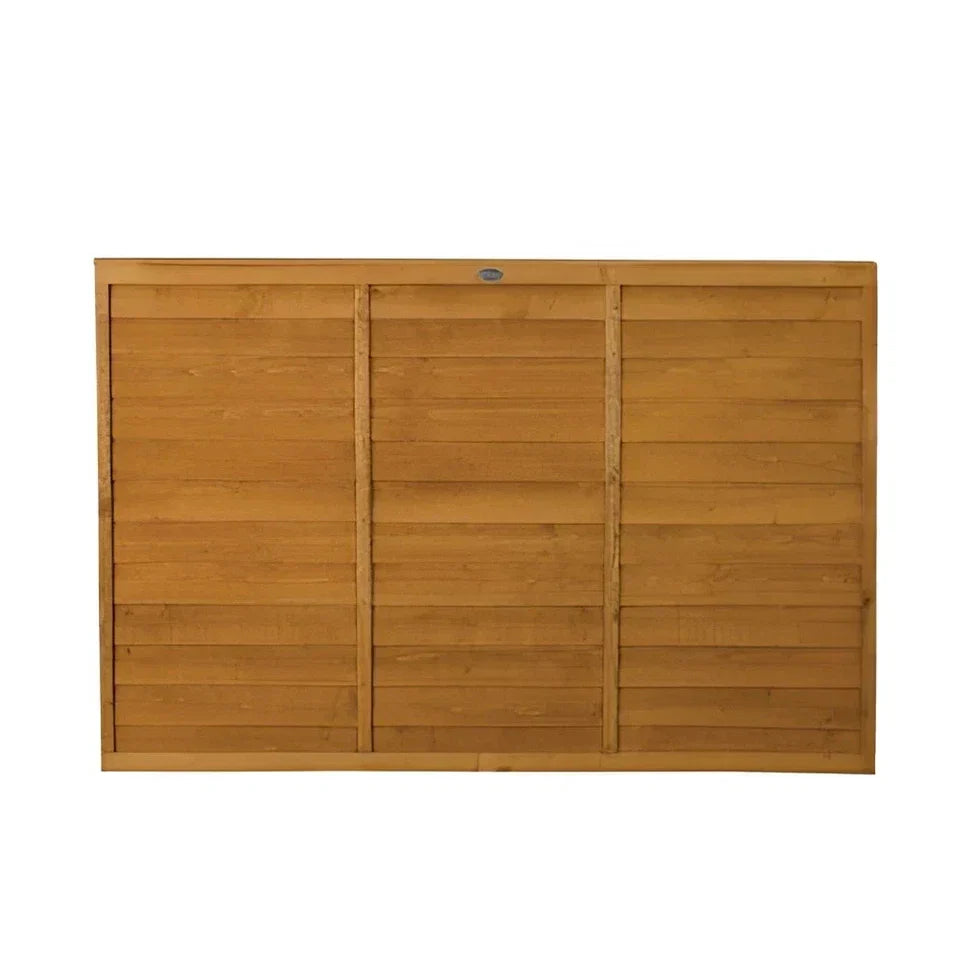 Dip Treated Overlap Fence Panel - (6 x 6ft / 6 x 5ft /6 x 4ft / 6 x 3ft) — on a clean white background