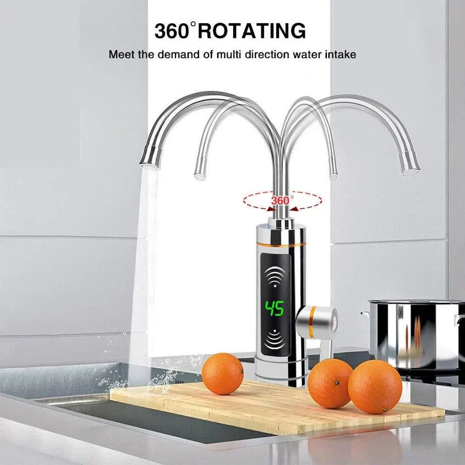Electric Heating Tap Kitchen Bathroom Fast Instant Hot Water Heater Faucet UK — alternate product view 8