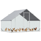 Walk In Chicken Run Galvanized Chicken Coop Hen House w/ Water-Resist Cover — alternate product view 29