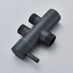Black Exposed Bathroom Shower Twin Head Large Bar Set Square Valve Rail Hose Tap — alternate product view 6