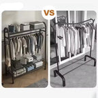 Heavy Duty Double Clothes Rail Rack Garment Hanging Stand Open Wardrobe Shelf — alternate product view 8