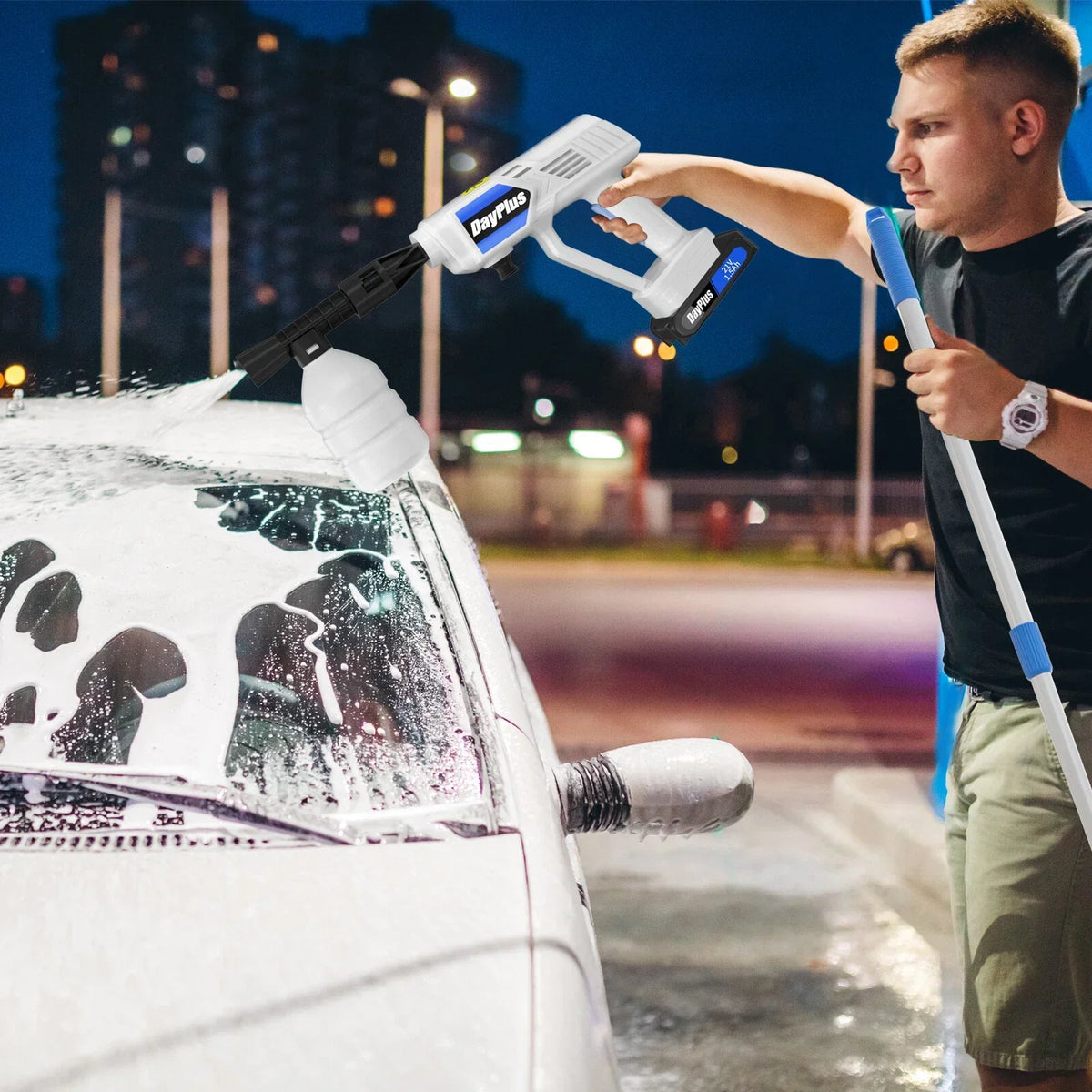 Portable Cordless Car High Pressure Washer Jet Water Wash Cleaner Gun Battery UK — alternate product view 6