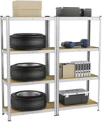 4 Tier Racking Shelf 180x90x45cm Heavy Duty Garage Shelving Storage Shelves Unit — alternate product view 3