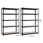 5 Tiers Shelving Units Warehouse Racking Shelf Steel Garage Unit 180x100x40CM — alternate product view 6