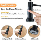 Matt Black Monobloc Kitchen Sink Mixer Tap with Pull Out Hose Spray Single Lever — alternate product view 8
