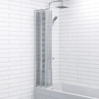 Bathroom 4 Panel Folding Bath Shower Screen Chrome 1000mm Reversible 4mm Glass — alternate product view 4
