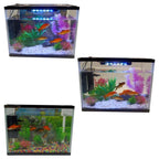 26L LED Glass Aquarium Fish Tank Starter Kit Fish Net, Led Light Air Pump — alternate product view 4