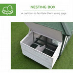 Wood Chicken Coop Pet Poultry Hen House Back yard with Nesting Box Ramp Run — alternate product view 6