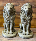 LION PAIR Stone Garden Ornament 40cm Statue — main product view