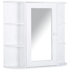 Wall Mounted Bathroom Cabinet with Mirror Single Door Storage Shelves — alternate product view 3