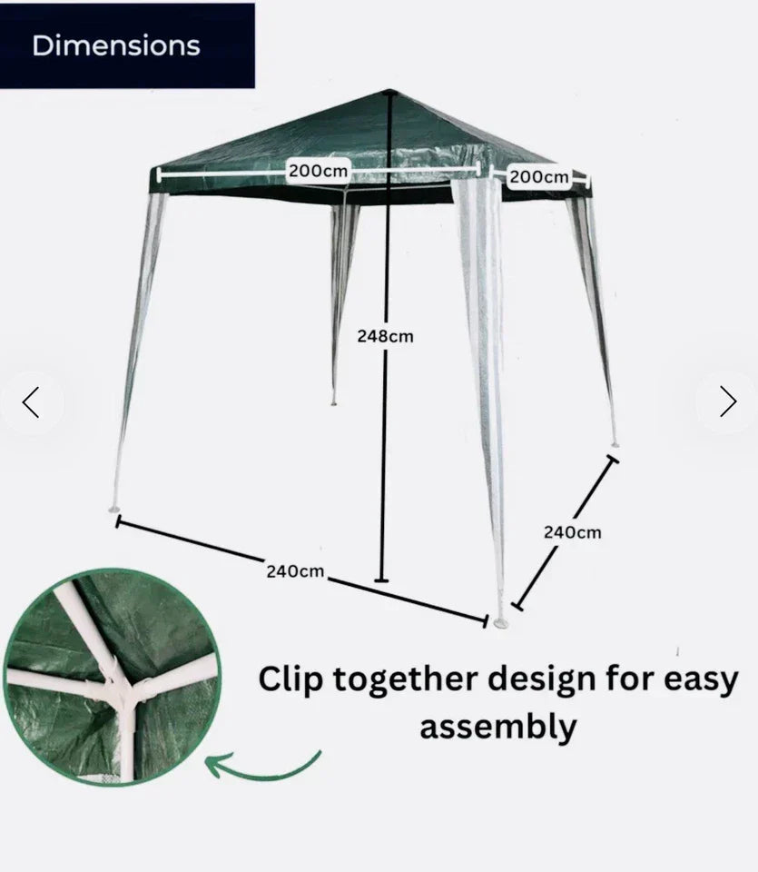 2.4m x 2.4m Outdoor Gazebo Party Tent — alternate product view 4
