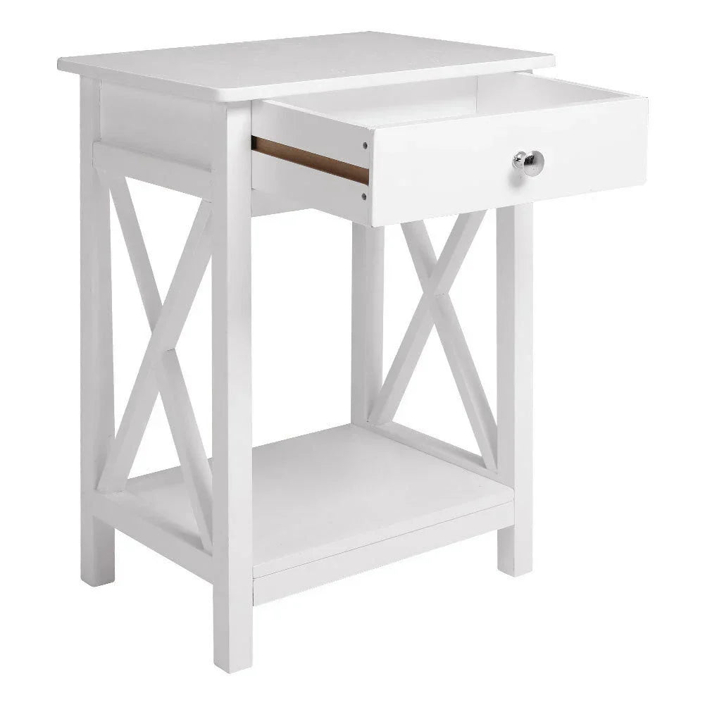 Bedside Table Cabinet Nightstand Small Side End Table Storage Drawer Organizer — alternate product view 8