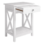 Bedside Table Cabinet Nightstand Small Side End Table Storage Drawer Organizer — alternate product view 8