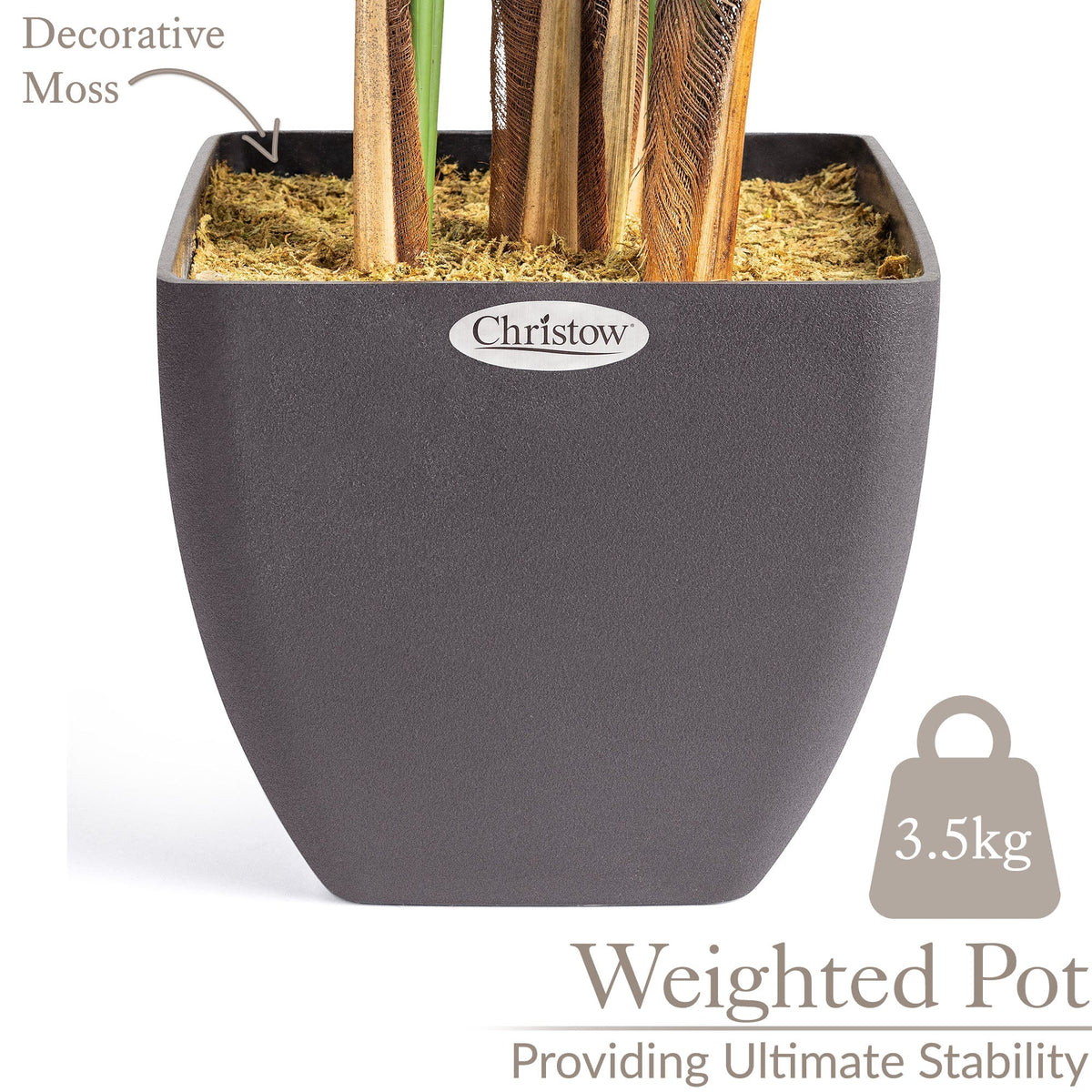 Artificial Areca Palm Tree Natural Looking Faux Plant in Pot — alternate product view 4