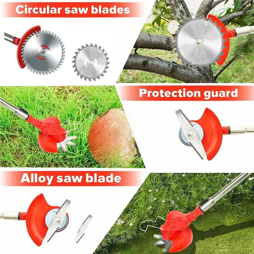 3-in-1 Cordless Strimmer Grass Trimmer Cutter Garden Lawn Edger + 2x 12V Battery — alternate product view 3