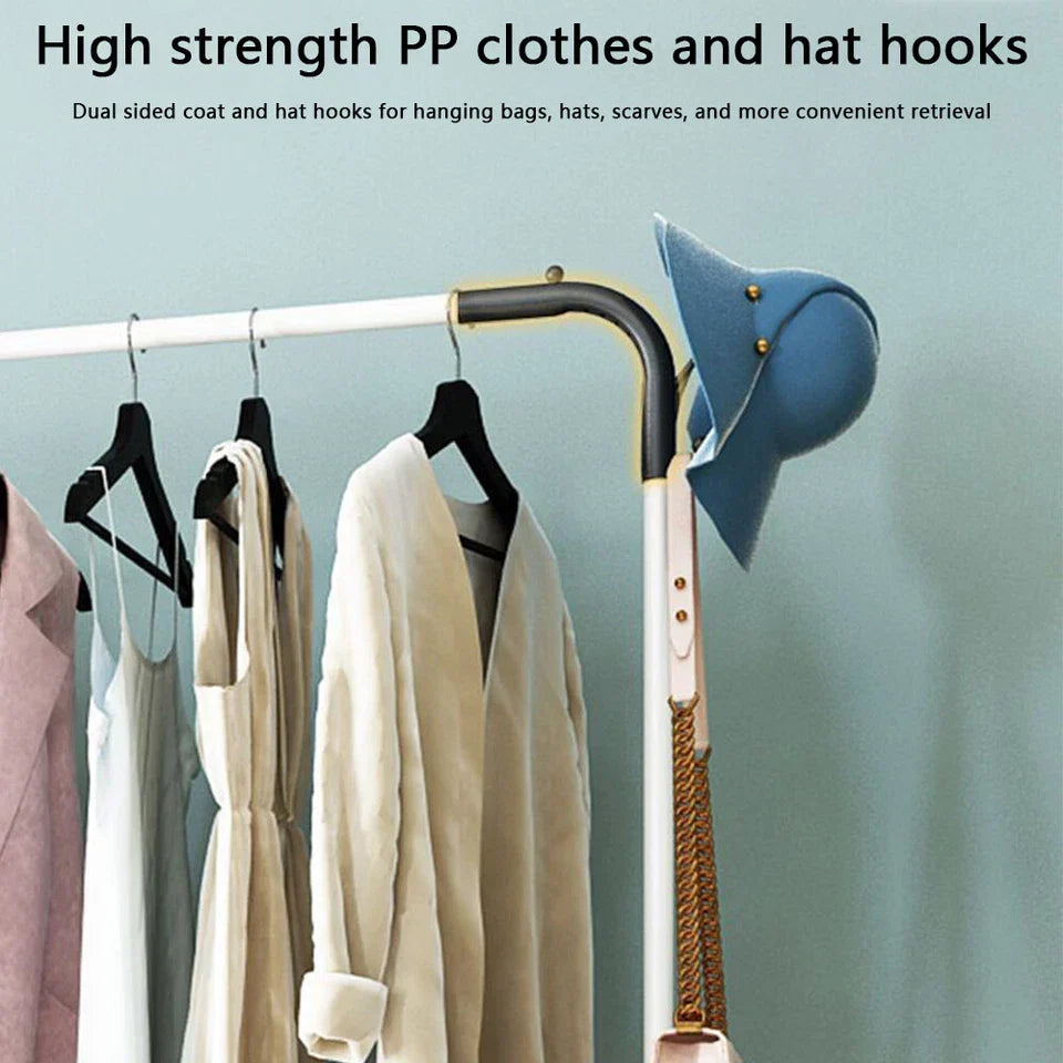 Heavy Duty Metal Clothes Rack Single Rail Garment Dress Indoor — alternate product view 9
