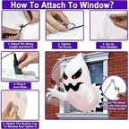 Halloween Inflatable Ghost With LED Lights Coming Out From Window Outdoor Decor — alternate product view 11