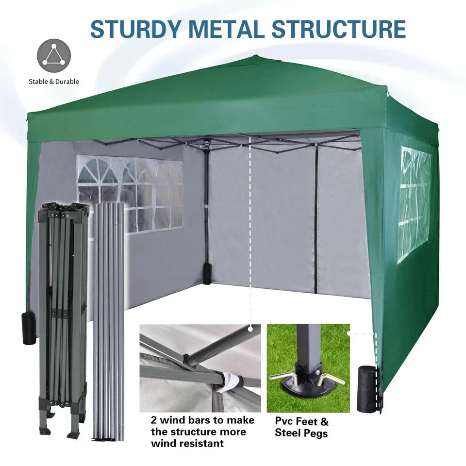 3x3m Pop up Heavy Duty Gazebo With Sides And Weight bags — alternate product view 15