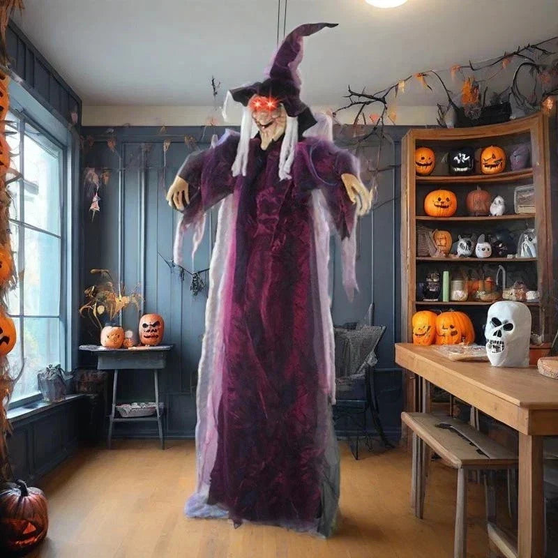 Halloween Life Size Talking Witch Animated Spooky Animatronic Witch Scary Decor — alternate product view 3