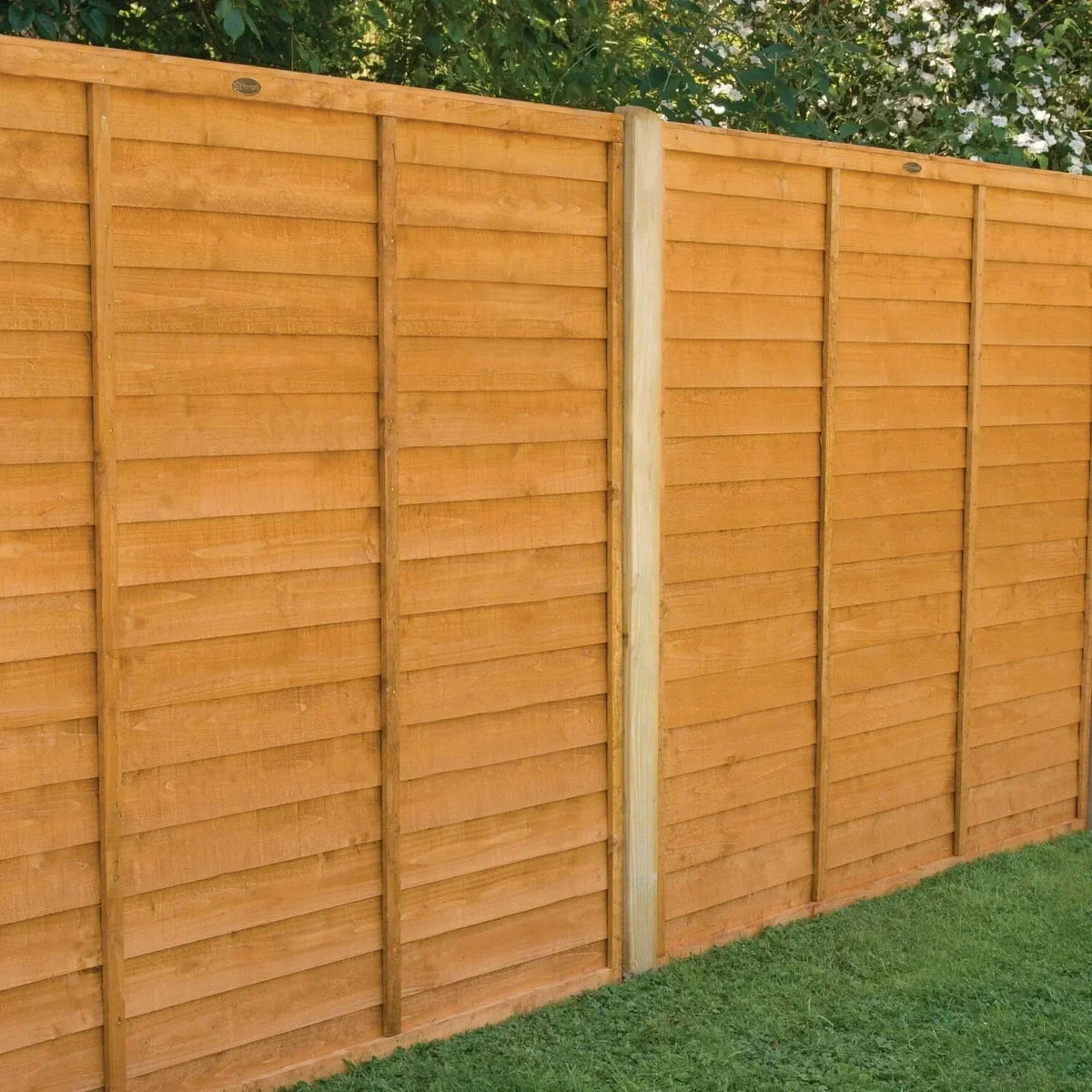 Dip Treated Overlap Fence Panel - (6 x 6ft / 6 x 5ft /6 x 4ft / 6 x 3ft) — alternate product view 2