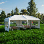 3x6m Garden PE Gazebo Party Wedding Camping — White — product view
