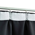Blackout Curtain with Hooks Blind Drapery Window Covering ( Black) — alternate product view 3