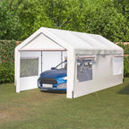 Carport 10x20ft Car Canopy Garage UV-Proof Waterproof SUV Boat Heavy Duty White — alternate product view 2