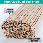 Bamboo Slat Fence Screen Roll Screening Fencing Privacy Sun Panel Garden Outdoor — alternate product view 6