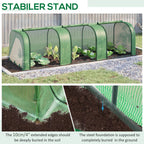 Tunnel Greenhouse Steel Frame for Garden w/ Zipper Doors — alternate product view 10