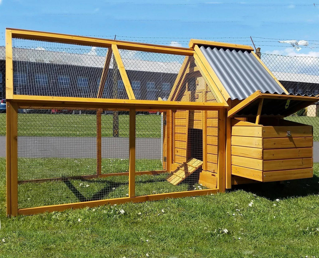 Chicken Coop Hen House Poultry Nest Box Coops Rabbit Hutch Plastic Plus Run — alternate product view 3