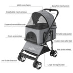 XXL Pet Stroller Pram Dog Carrier Trailer Stroller Travel Walk Carrier Load 30kg — alternate product view 9