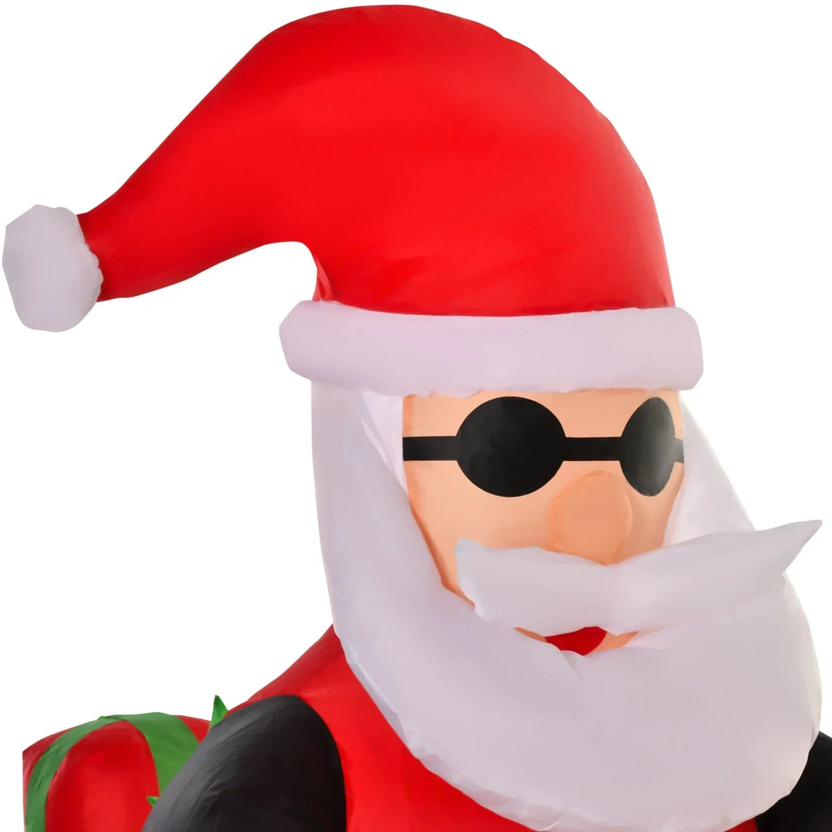 5.5ft Inflatable Santa Claus Riding Motorcycle Christmas Decoration w/ LED Light — alternate product view 7