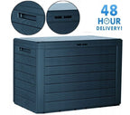 Garden Storage Box Deck Chest 190L Wood Structure Lockable Patio Balcony Grey — alternate product view 3