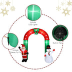 2.4M Christmas Arch Inflatable with Santa & Snowman & LED Lights Outdoor Decor — alternate product view 7