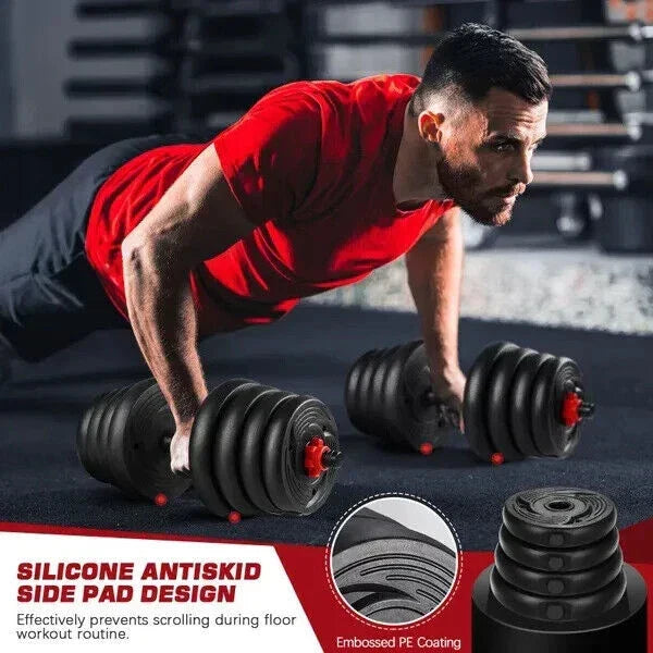 30kg Dumbbells Barbell Set with Connecting Rod — alternate product view 8