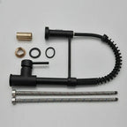 Matt Black Monobloc Kitchen Sink Mixer Tap with Pull Out Hose Spray Single Lever — alternate product view 6