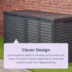 Large Outdoor Storage Box Garden Plastic Patio Container Chest 750L — alternate product view 3