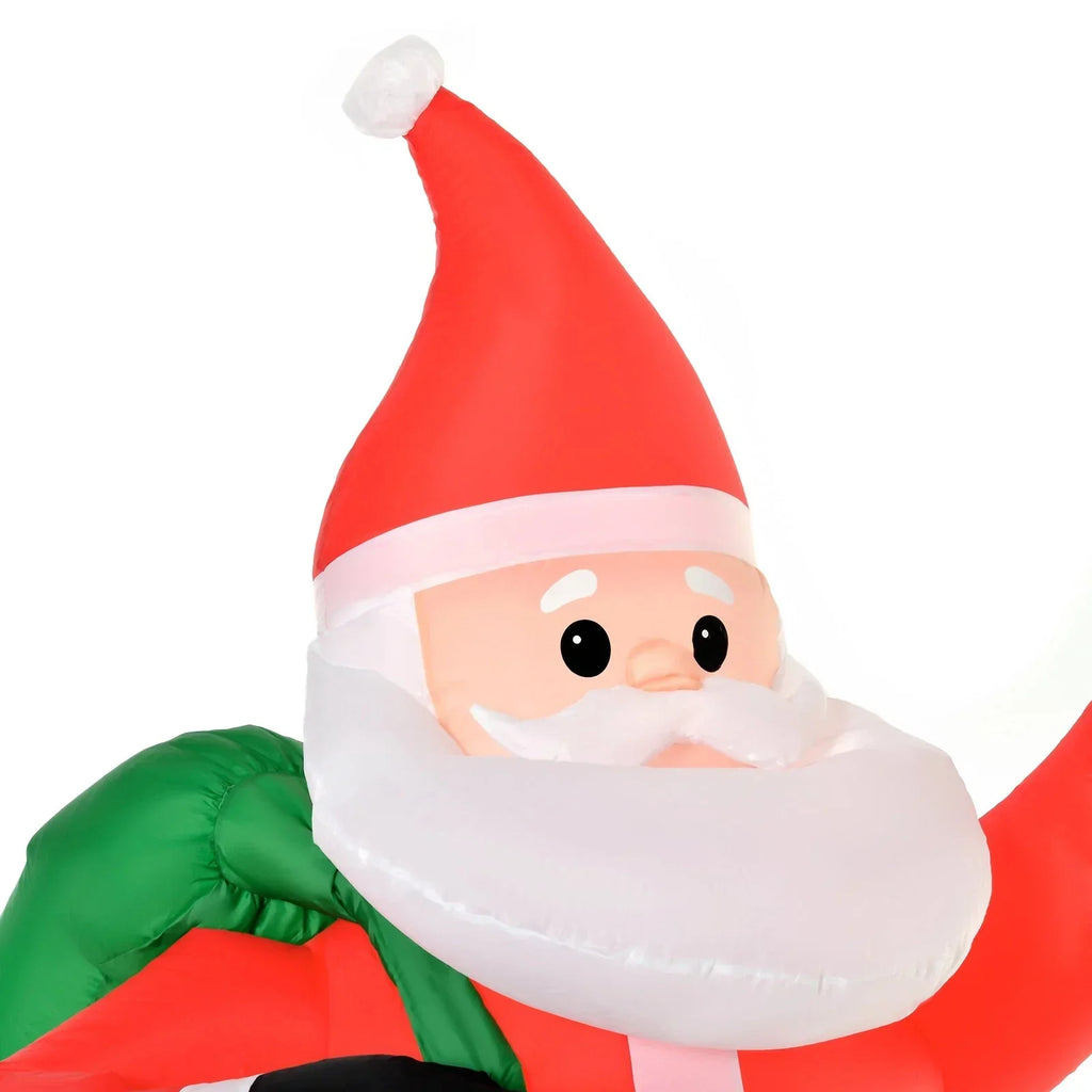 8ft Christmas Inflatable Santa Claus with Gift Bag LED Lights Outdoor Decor — alternate product view 7