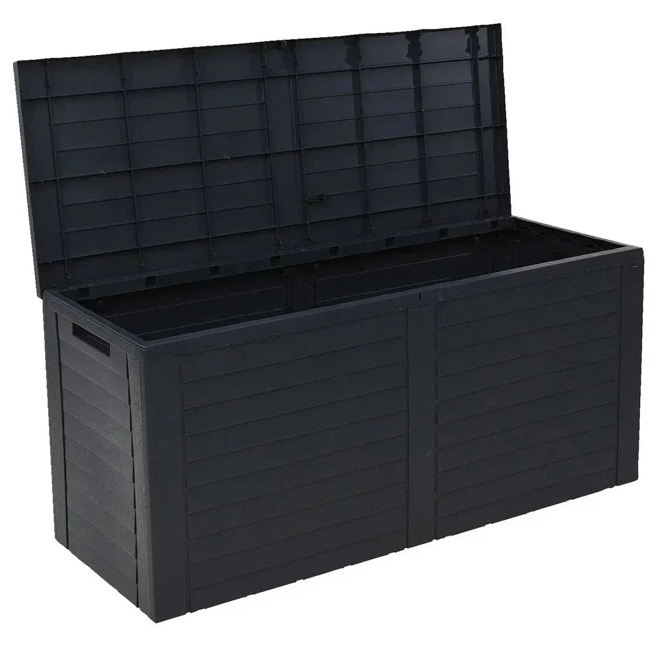 240L Large Outdoor Storage Box Garden Patio Plastic Chest Lid Container — alternate product view 4